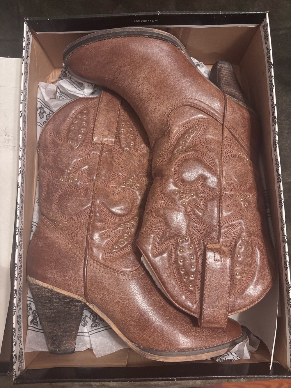 Very Volatile Brown Western Heeled Boots